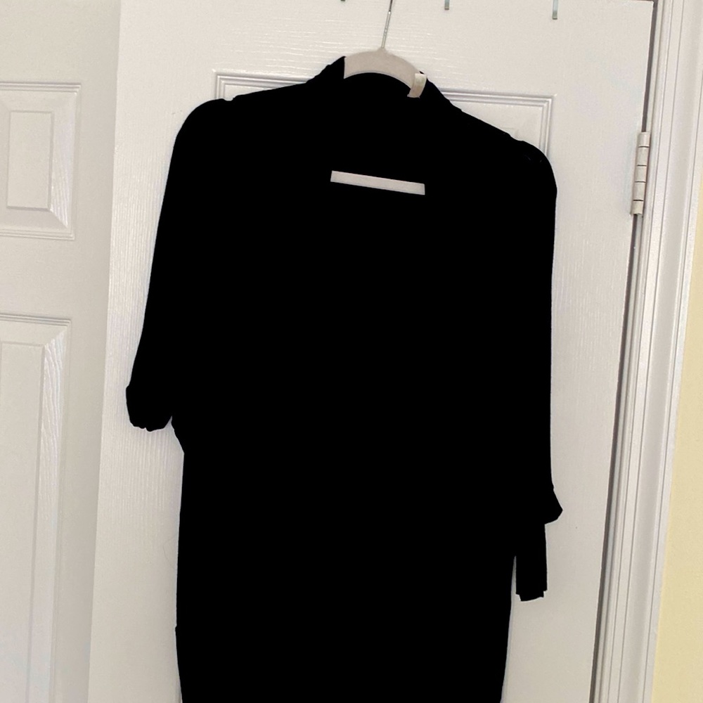 Black Long cardigan. Popana size medium.